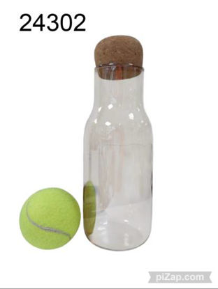 Imagen de BOTELLA DE VIDRIO C/TAPA DE CORCHO 19X 7.5CM 4.25